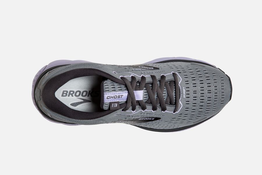 Brooks Israel Ghost 13 Road Running Shoes Womens - Grey/Black/Purple - OWT-923065